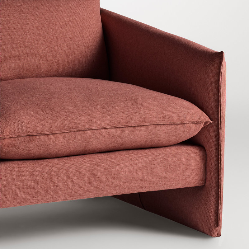 Softmore Sofa, 34" H x 96" W x 40" D, Maharam Mode in Carmelized Polyester