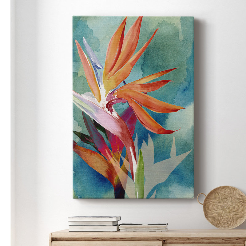 " Vivid Birds Of Paradise II ", 48" H x 32" W x 1" D