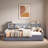 Upholstered Daybed With Storage Shelves And 2 Drawers-1984590208