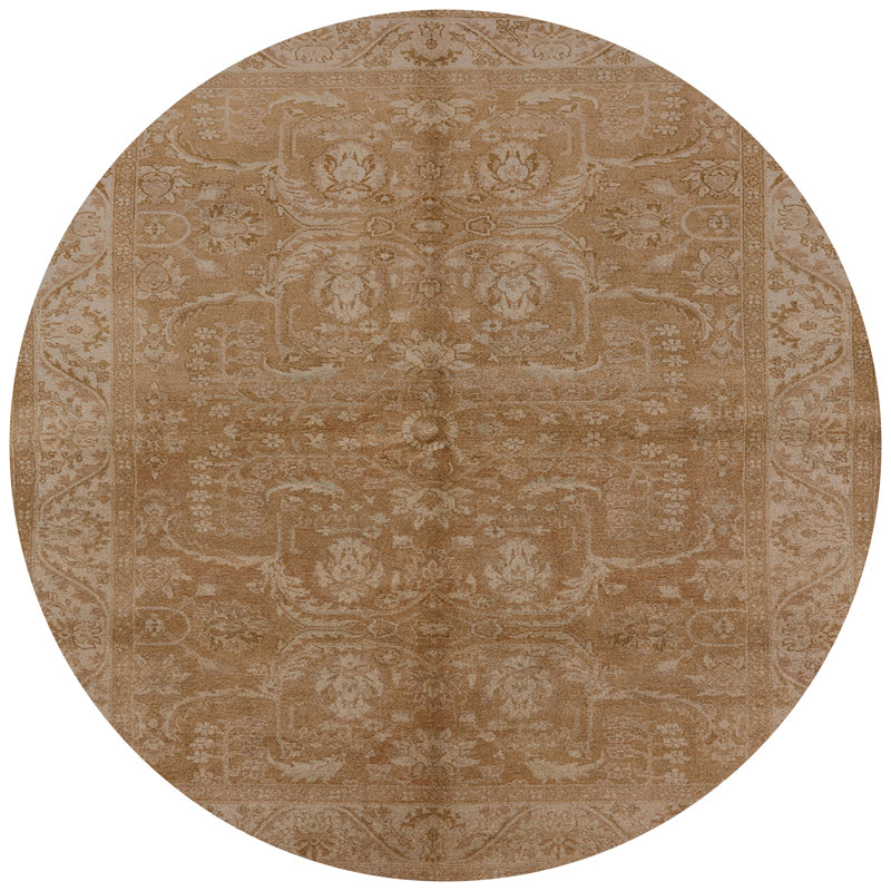 Tapis oriental brun Haygaran, Rond 5 pi