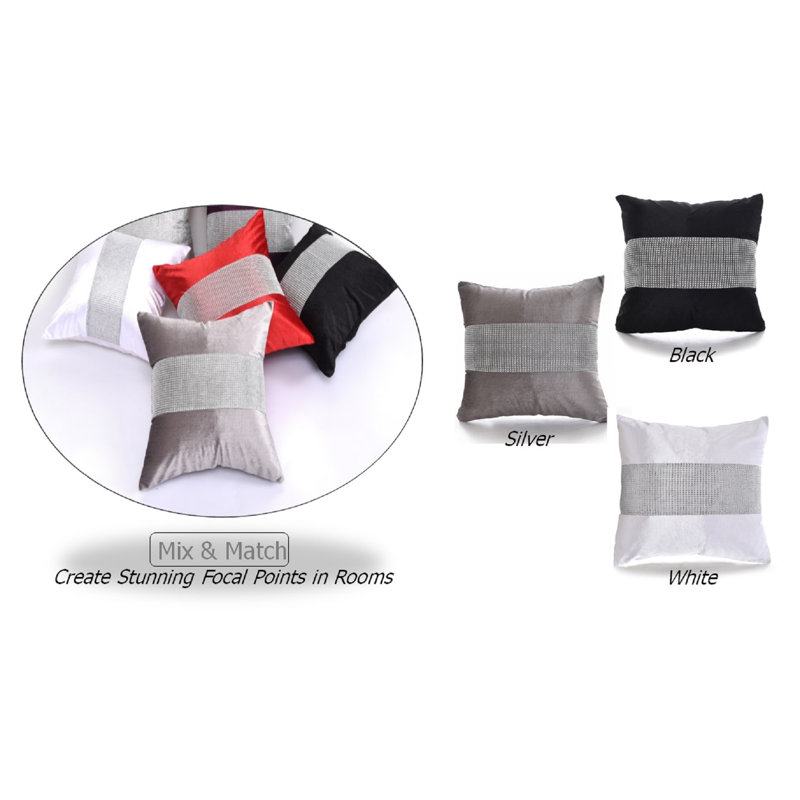 Addrienne Square Cushion Cover, Silver Grey