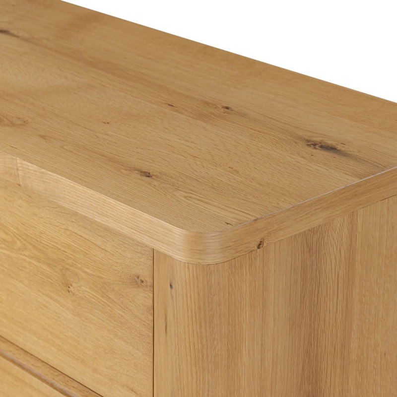 Novella 4 Drawer Dresser-Natural Oak Veneer Thick Random