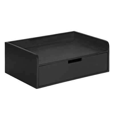 Casiano Poplar Accent Shelf with Drawer