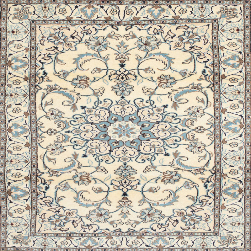 Tapis oriental tissé à la machine Carthers, Carré de 6 pi