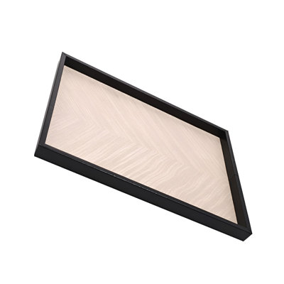 Plateau d'aromathérapie léger en cuir et grain de bois | Élégant art de rangement pour vestibule et dessus de table