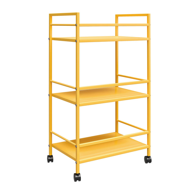 Metal Bar Cart, Yellow