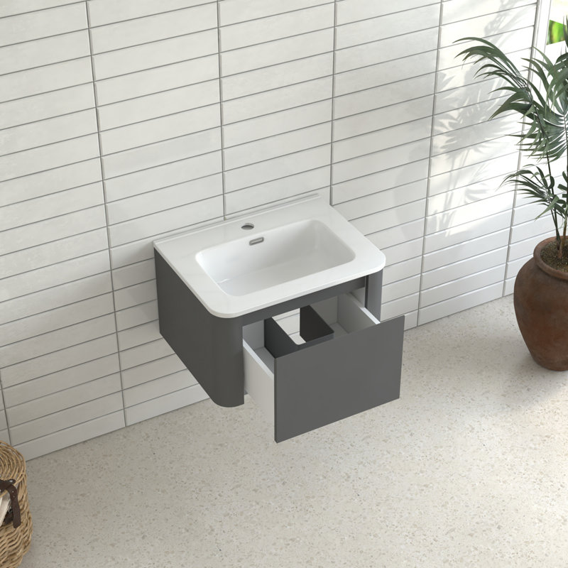 Meuble-lavabo mural flottant, 24"