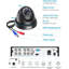 Système de caméra de sécurité 8CH DVR avec caméra extérieure dôme filaire 1 080 P, IP66, vision nocturne 80 pi
