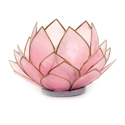 Porte-bougie bougie fleur de lotus Capiz