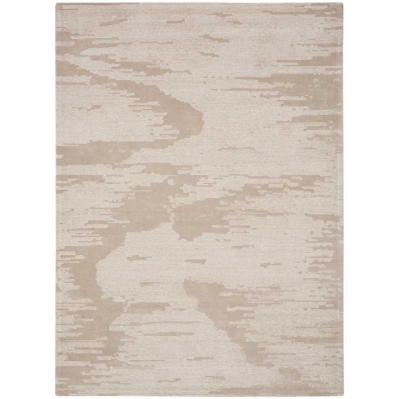 Tapis taupe / ivoire Laurene, Rectangle 8 pi 6 po x 11 pi 6 po