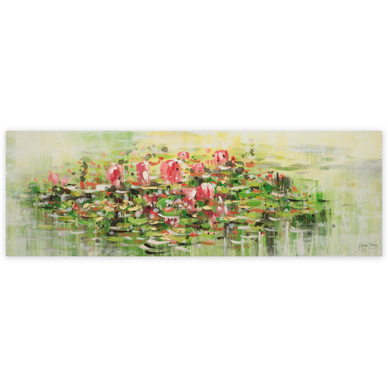 Water Lily Wishes Hand Painted Acrylic Painting