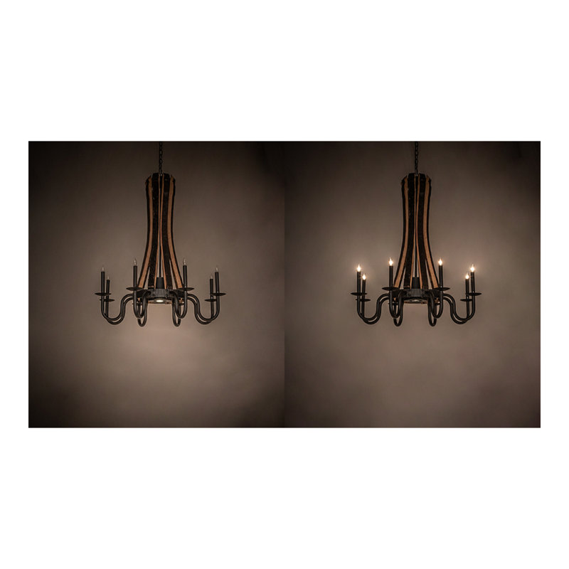 Barrel Stave 9 - Light Chandelier