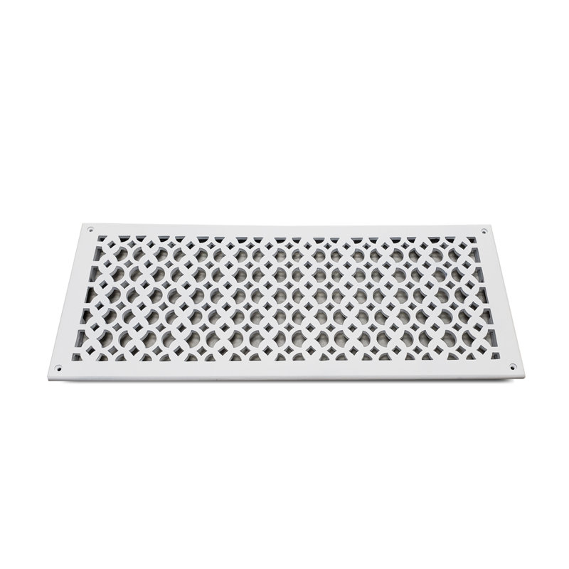 Grille murale en métal, Blanc, 24" L x 6" W x 0.6" H
