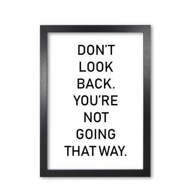 Don't Look Back - Print