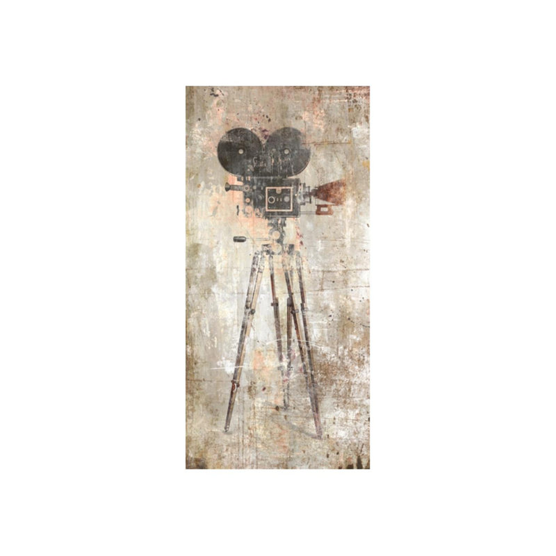 Action I - impression sur toile tendue, Couche de verre, H 50 po x l 24 po