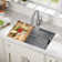 Delta Lorelai™ 30" L  Workstation Kitchen Sink Undermount 16 Gauge Stainless Steel Single Bowl with WorkFlow™ Ledge