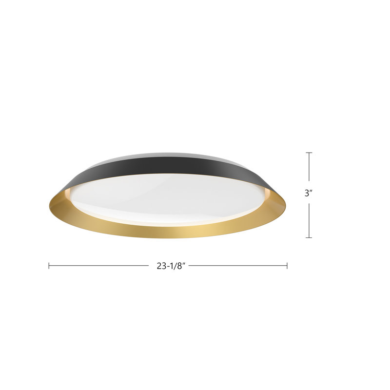 Jasper 1 - Light LED Flush Mount, Black/Gold