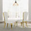 Ensemble de table de salle à manger luxueux et doré avec chaises en velours-2092906446-2092906447