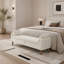Banc de rangement rembourré en boucle avec accoudoirs et coussins cylindriques-133953863