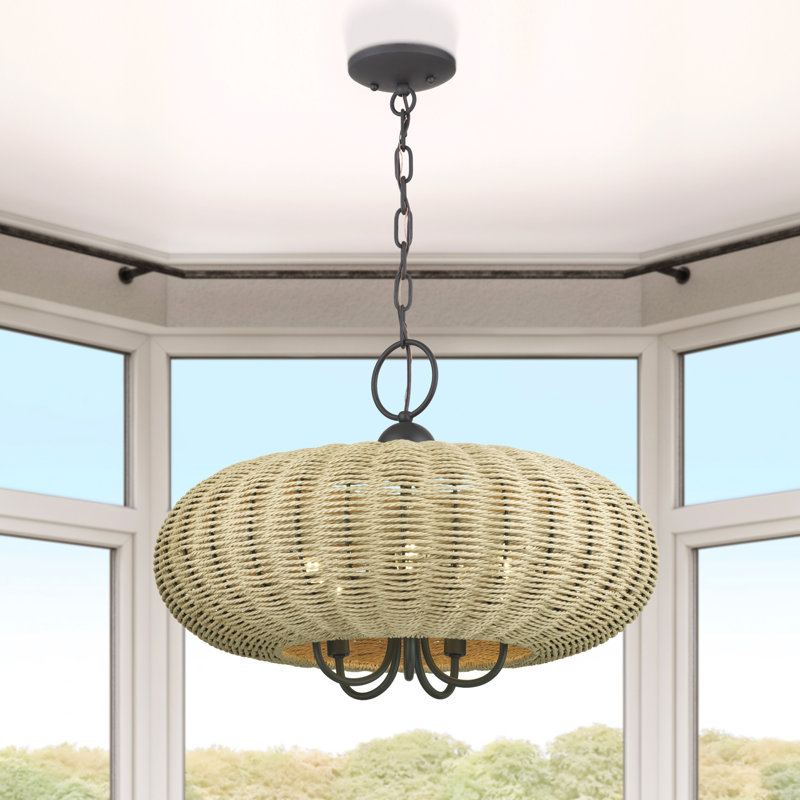Lustre suspendu 5 lumières Aliane, Bronze