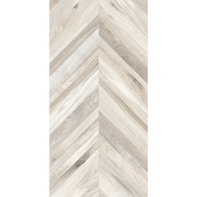 Carrelage en porcelaine imitation bois à chevrons grand format Perpetua 24 po x 48 po