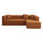 Canapé modulaire en L 105,5 po, canapé modulaire en L capitonné à assise profonde avec méridienne pour salon