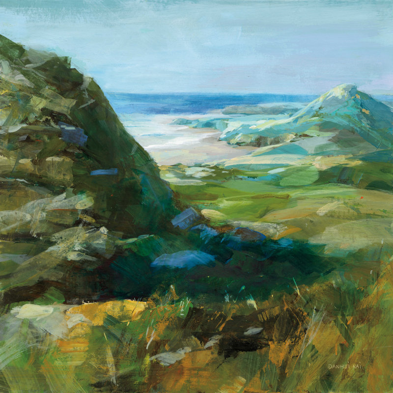 «Hidden Beach» par Danhui Nai - reproduction d'art sur toile tendue, H 20 po x l 20 po