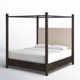 Isla Upholstered Woven Canopy Bed