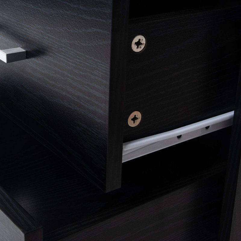 Gearld 40cm W 3 - Drawer Chest of Drawers, Black