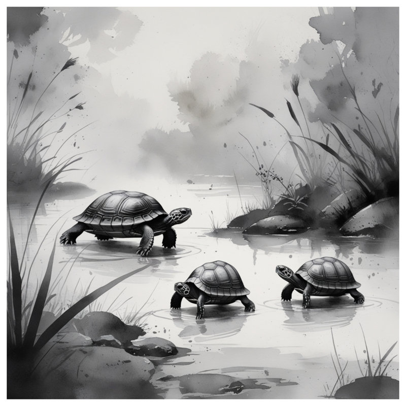 Housses de couette Tortues dans l'eau, Très grand lit