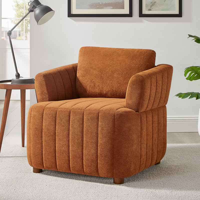 Upholstered Living Room Chair, Accent Chair, Curry