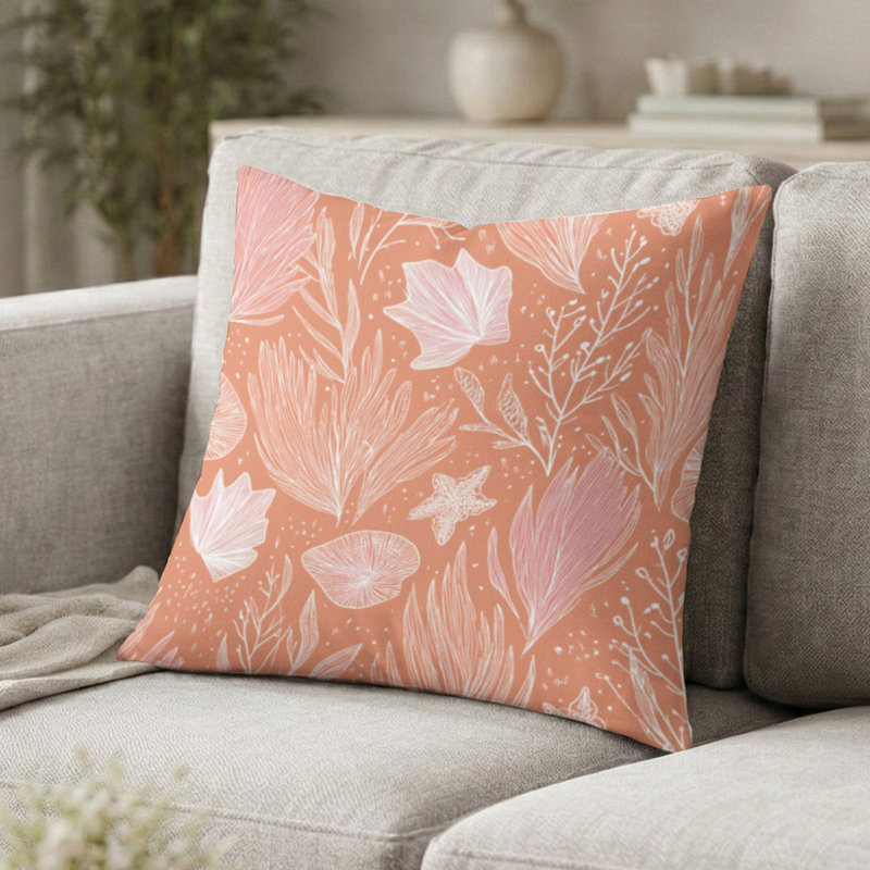 Coussin décoratif abstrait - Coussin Coastal, H 16 po x l 16 po