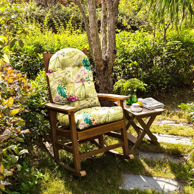 High-Back Seat Cushion - Waterproof Outdoor Adirondack Chair Cushion for Patio Furniture with Vibrant Patterns, Premium Elastic Padding, Multi-Scenario Use