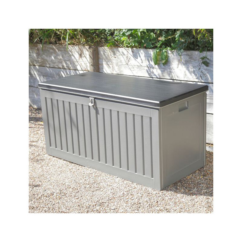 Easylife Limited 60cm W 60L Resin Lockable Deck Box in Grey