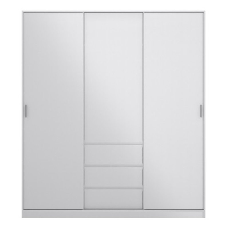 Kyrein 2 Door Solid Wood Wardrobe, White