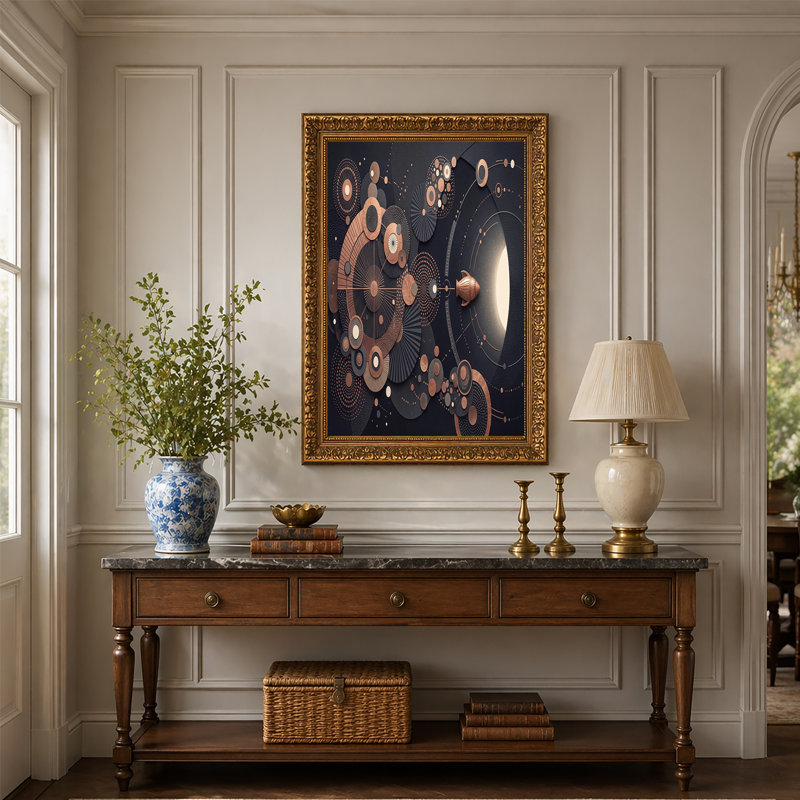 Art mural sur toile bronze, H 20 po x l 30 po