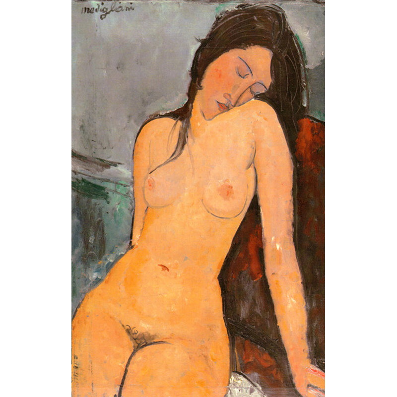 Nu assis, ca. 1917, H 40 po x l 26 po