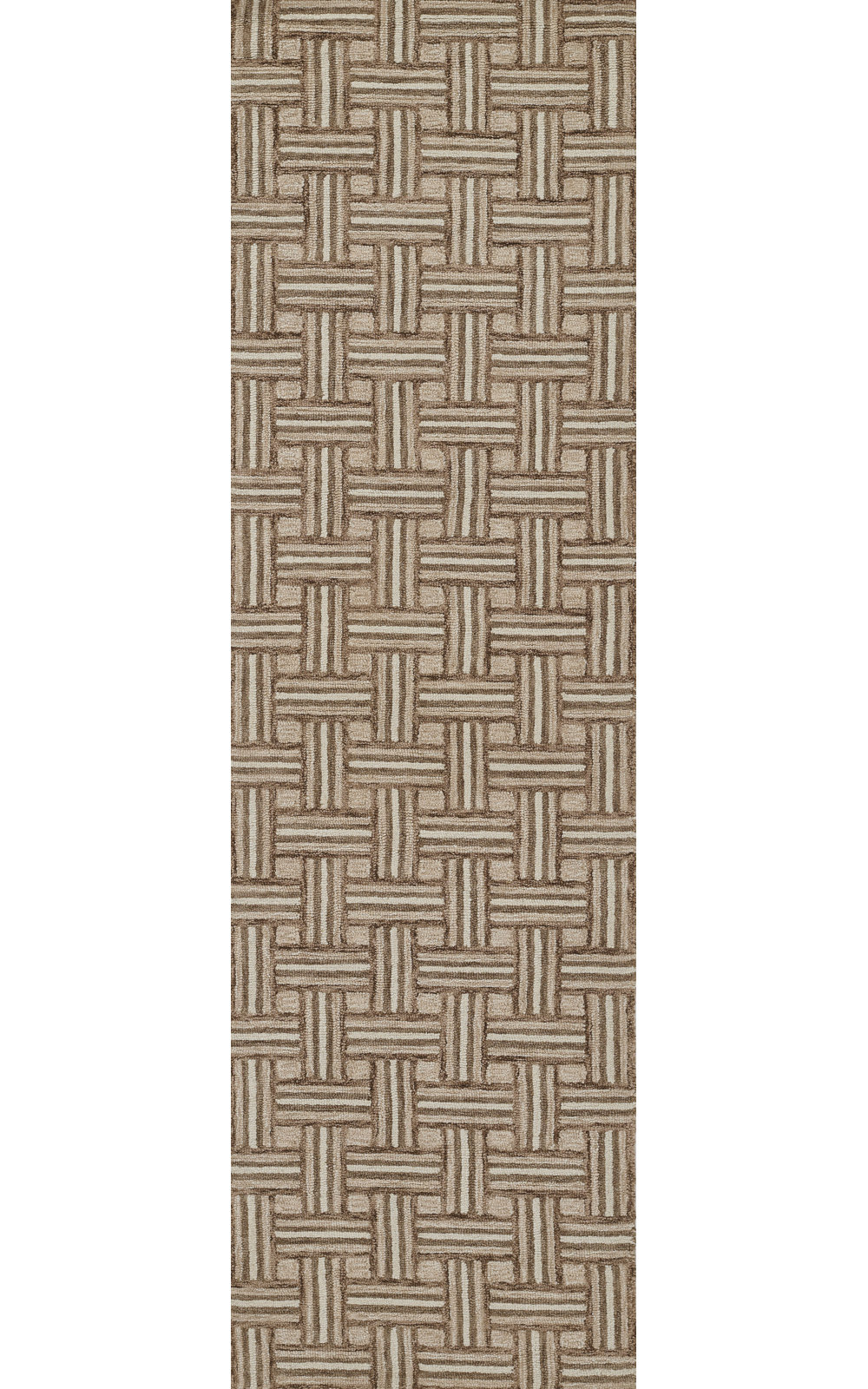 Abbott Hand Tufted Wool Tan Rug, Runner 2'3" x 8'