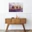 Camel caravane, coucher de soleil paisible, paysage abstrait abstrait, art mural-129707011