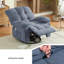 Fauteuils inclinables surdimensionnés confortables, structure en métal, chaise berçante moderne pour le salon
