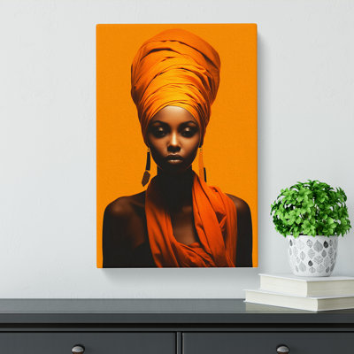 African Woman Minimalism No.3 - Print on Canvas