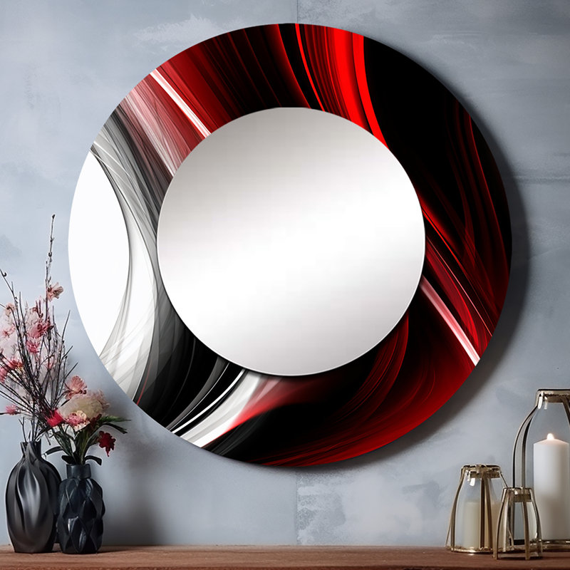 Paigan rouge noir infini ondulations II, 29 po x 29 po