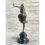 Sculpture Chiparus Art Deco, danseuse russe gitane, statue en bronze, base en marbre 15 po x 6 po