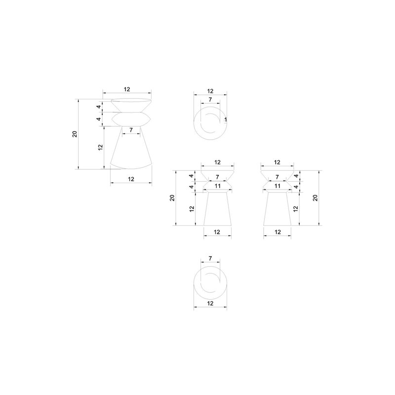 Table de bout Belview, Brun