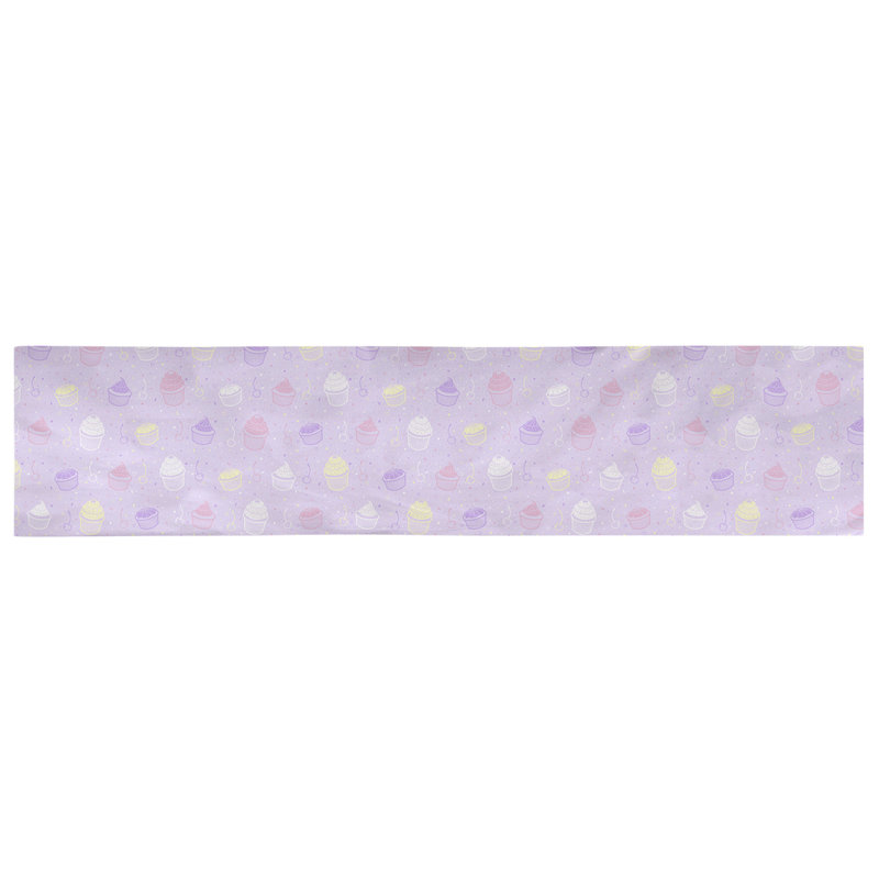 Chemin de table géométrique avicia, 72 po x 16 po, Mauve / blanc pastel, 100 % coton