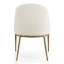 Chaise d'appoint rembourrée en métal martelé Lalia-126080947