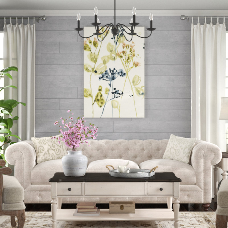 Blush Buds II by Jennifer Goldberger - Painting on Canvas, 122cm H x 81cm W, Wrapped Canvas