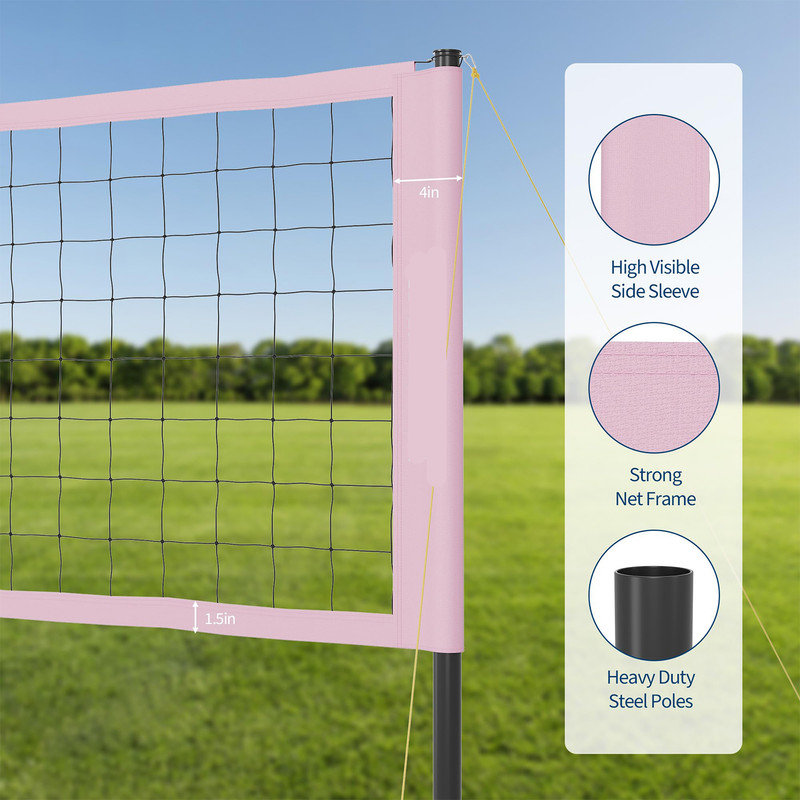 Ensemble de filet de volleyball portatif pour l'extérieur