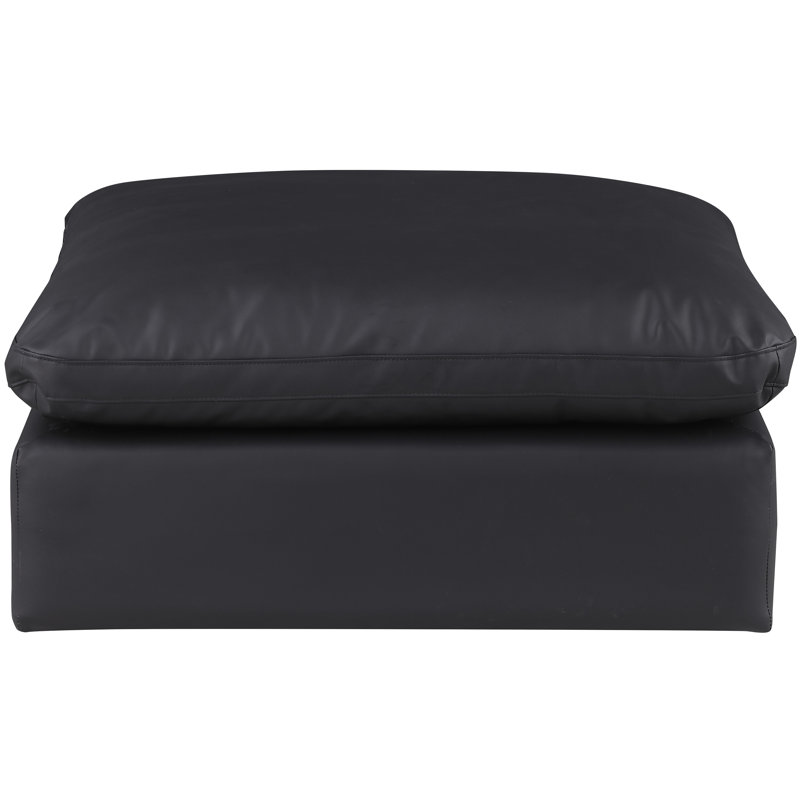 Repose-pieds standard en cuir végétalien standard de 40 po Hirrah, Cuir végétalien noir
