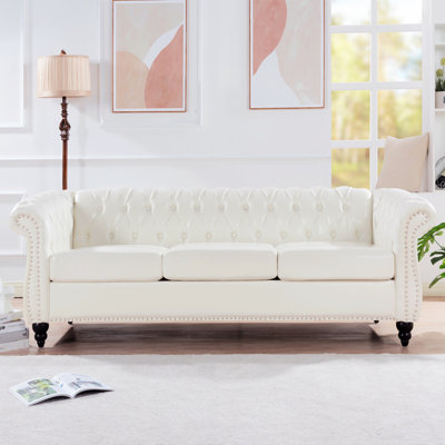 Creedan 84.65'' Rolled Arms Chesterfield Sofa -  Alcott HillÂ®, E6B1F2CA3206404F8F745F194AEB3153